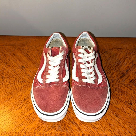 Vans Lace up Shoes Mens Size 5 Maroon Suede Canvas Classic Low Skateboarding - Picture 6 of 10